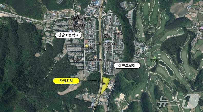 칠전동 일대 제2제설 전진기지 조성 현장.(춘천시 제공, 재판매 및 DB금지)