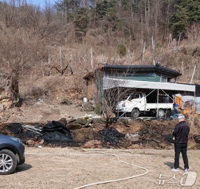 화재 현장.(괴산소방서 제공. 재판매 및 DB금지)