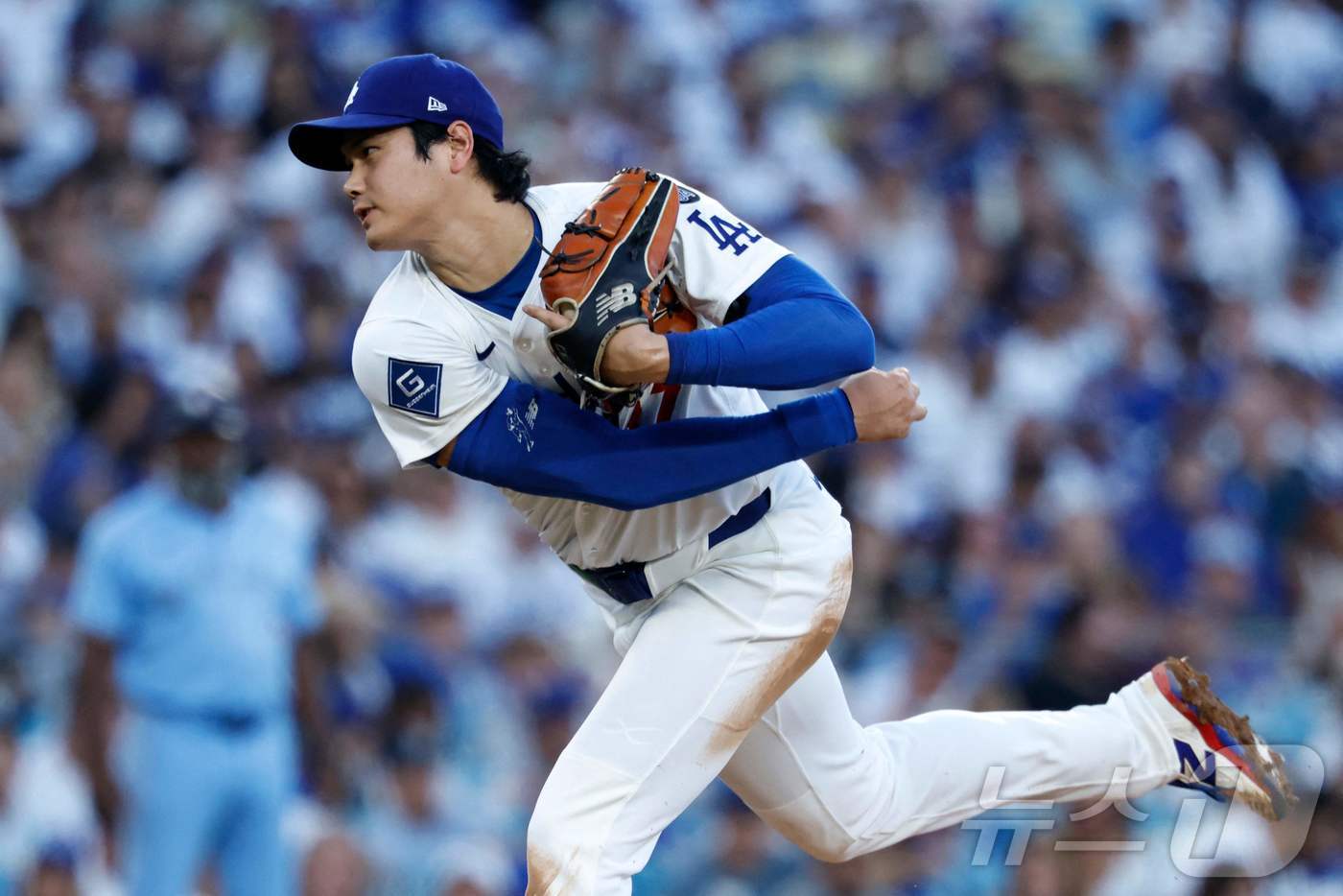 투구하는 오타니 쇼헤이. ⓒ AFP=뉴스1