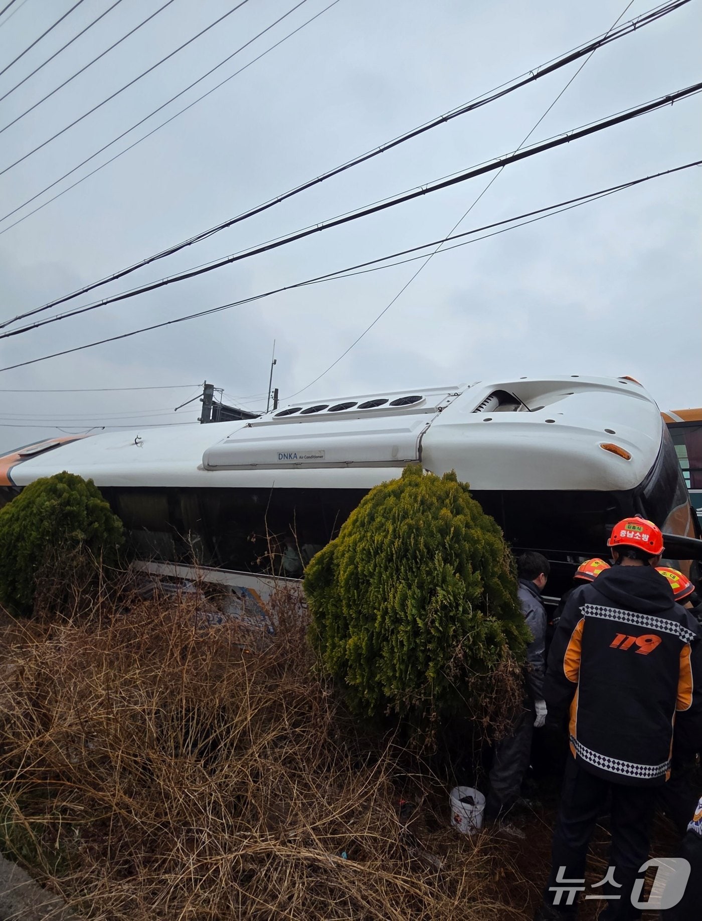  서산 음암면 교통사고 현장. (서산소방서 제공, 재판매 및 DB금지) / 뉴스1