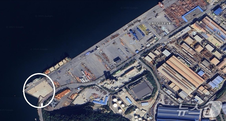 팬스타엔터프라이즈가 새로 확보한 마산항 부두 야적장 모습 (회사 제공. 재판매 및 DB금지)