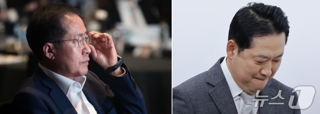  홍준표 전 대구시장과 장동혁 국민의힘 대표. ⓒ 뉴스1 DB