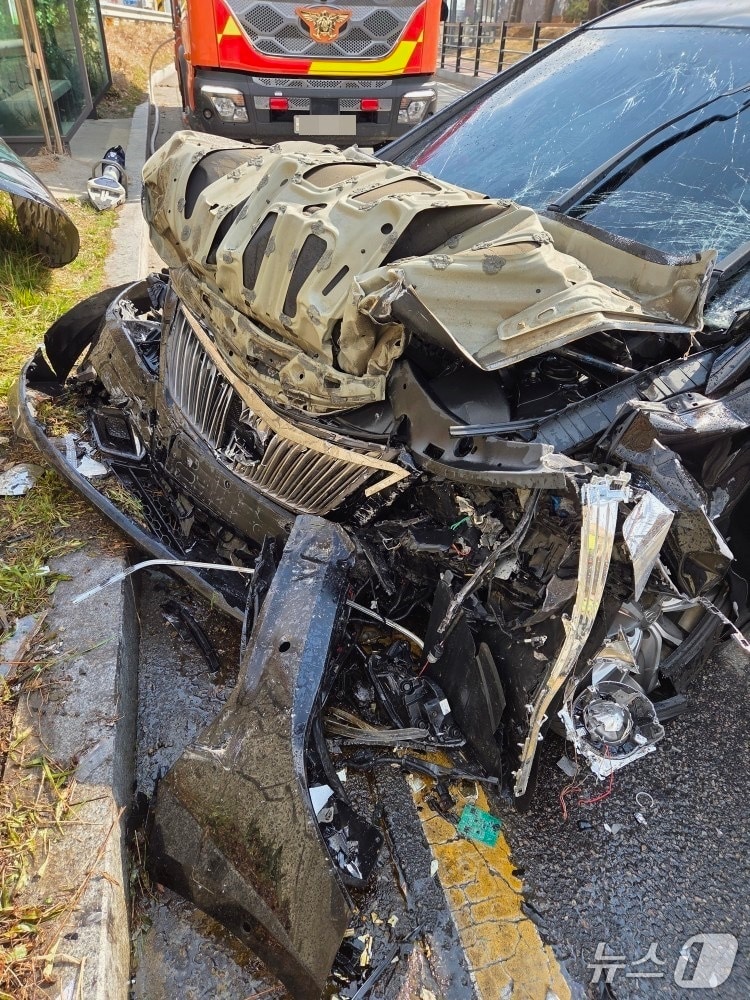  당진 시곡동 교통사고 현장. / 뉴스1