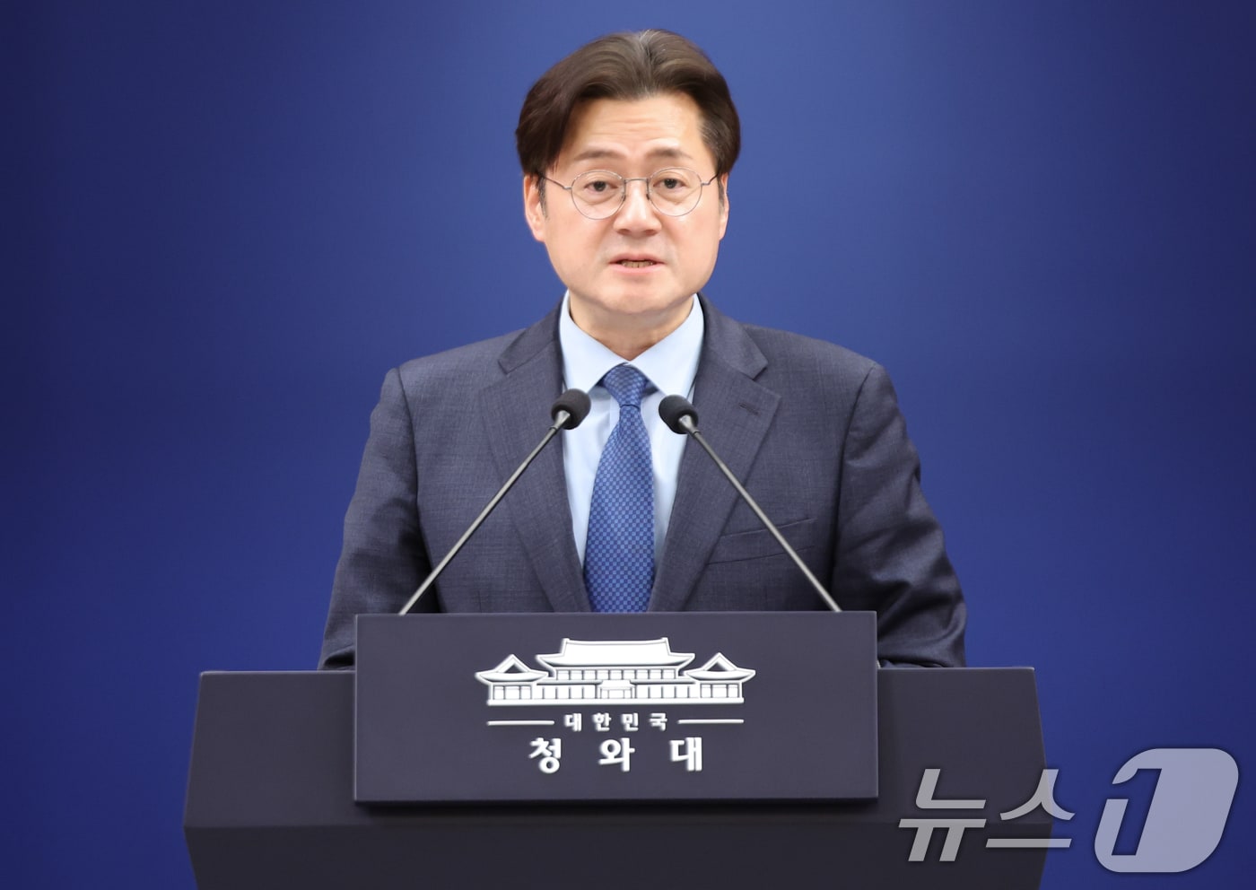 홍익표 정무수석이 20일 청와대 춘추관에서 서울-양평 고속도로 사업 관련 브리핑을 하고 있다. 2026.3.20 ⓒ 뉴스1 허경 기자