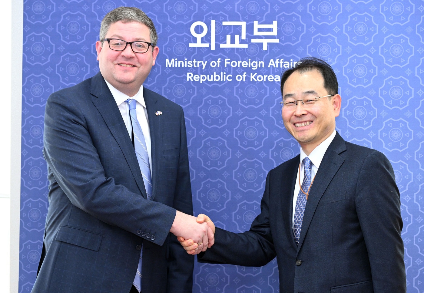 박종한 외교부 경제외교조정관은 20일 방한 중인 토니 벤하이젠 미국 사우스다코타주 부지사과 면담해 한-사우스다코타주 간 교류 증대 및 경제협력 강화 방안에 대해 논의했다고 밝혔다. (외교부 제공)