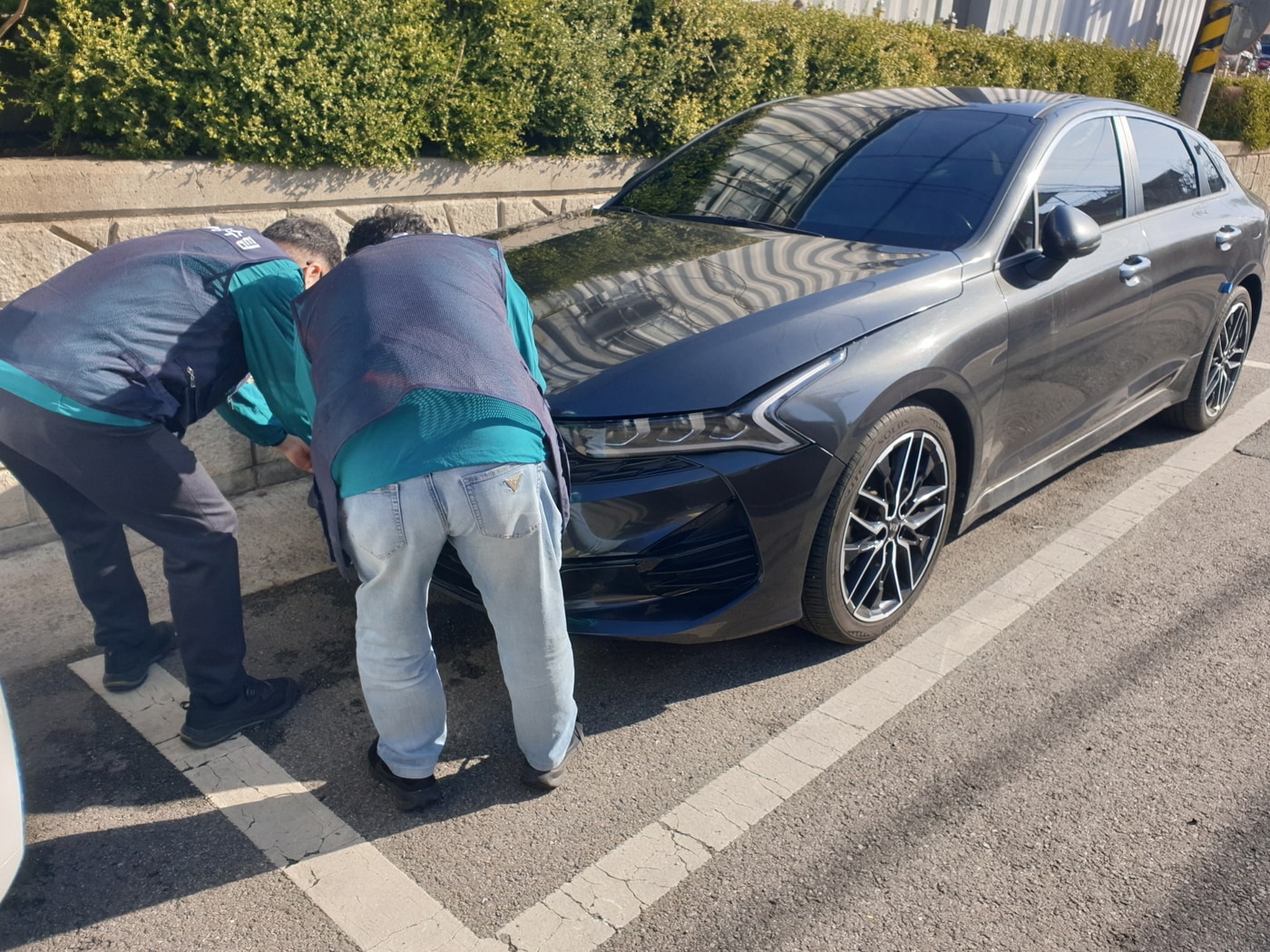 차량 번호판 영치 모습.(부여군 제공. 재판매 및 DB금지)/뉴스1