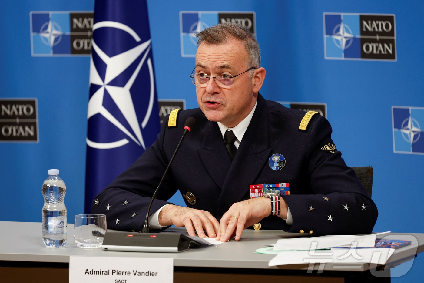 2026년 1월 22일 피에르 방디에 북대서양조약기구(NATO) 연합군 전략강화최고사령부(SACT) 사령관이 나토 본부에서 공동 기자회견을 하고 있다. 2026.1.22. ⓒ 뉴스1 ⓒ 로이터=뉴스1