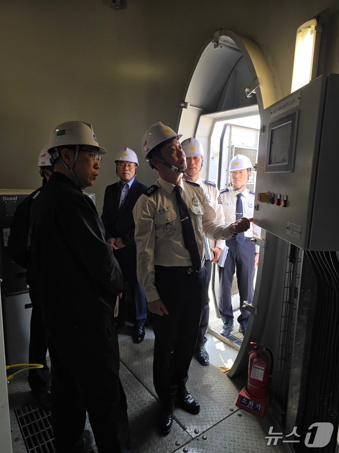 영광 풍력발전 현장점검.(전남소방 제공. 재판매 및 DB금지) 2026.3.26/뉴스1