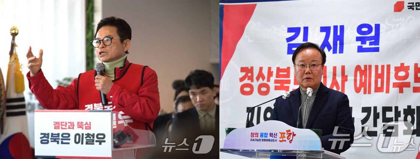 이철우(왼쪽)·김재원 국민의힘 경북지사 예비후보.(뉴스1 자료, 재판매 및 DB 금지)