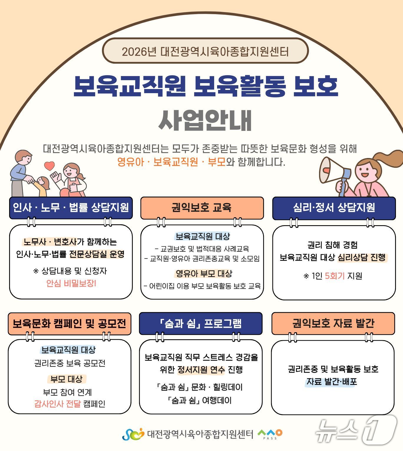 보육 교직원 활동 보호 사업 홍보물(대전사회서비스원 제공. 재판매 및 DB금지)/뉴스1/
