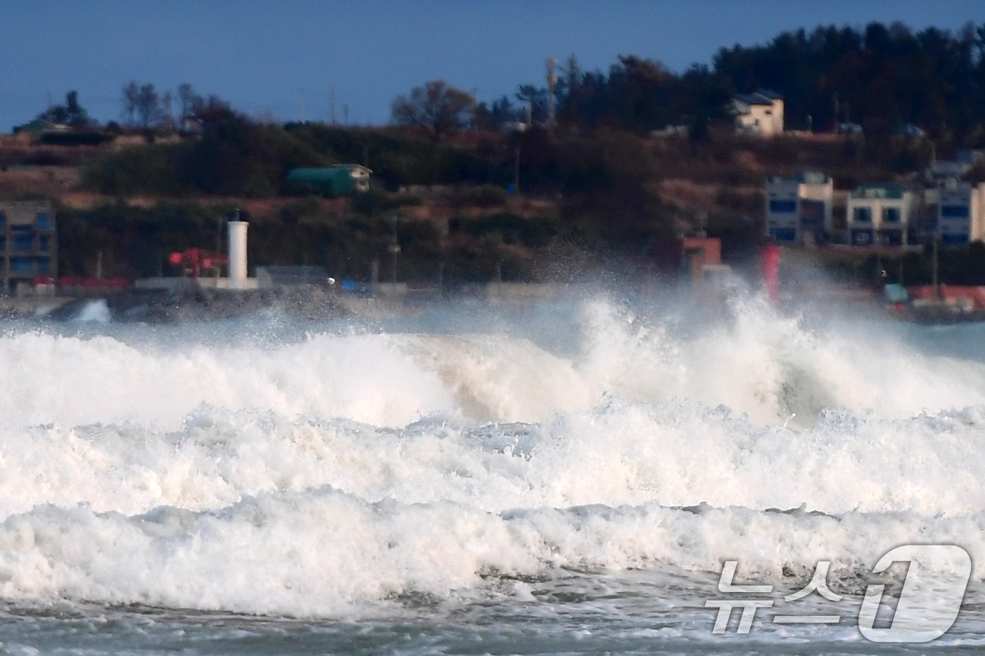 지난 3일 경북 포항시 북구 청하면 월포해수욕장에 높은 파도가 밀려들고 있다. 2026.3.3 ⓒ 뉴스1 최창호 기자