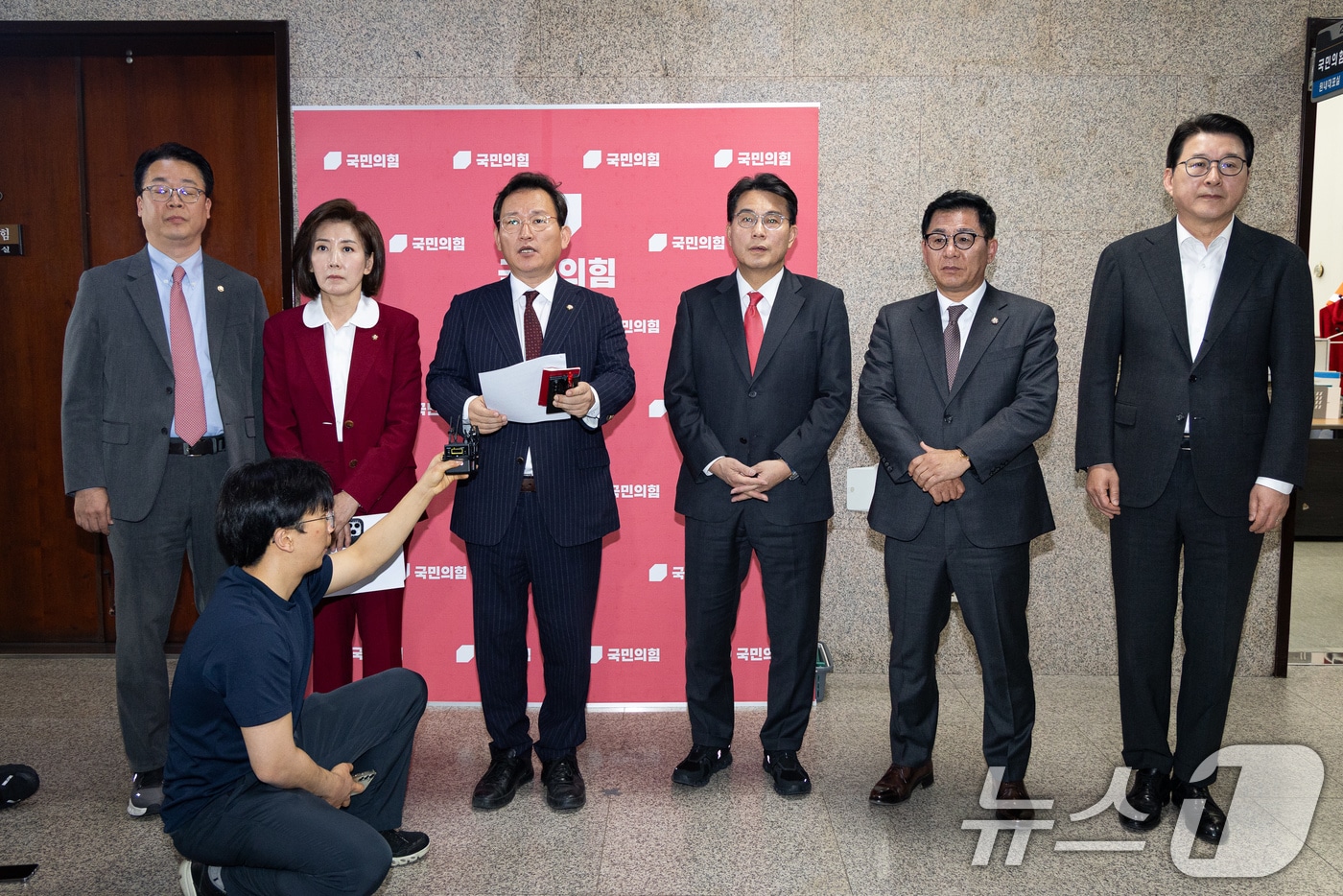 국회 윤석열 정권 정치검찰 조작기소 의혹 사건 진상규명 국정조사특별위원회 국민의힘 위원들. 2026.3.31 ⓒ 뉴스1 유승관 기자