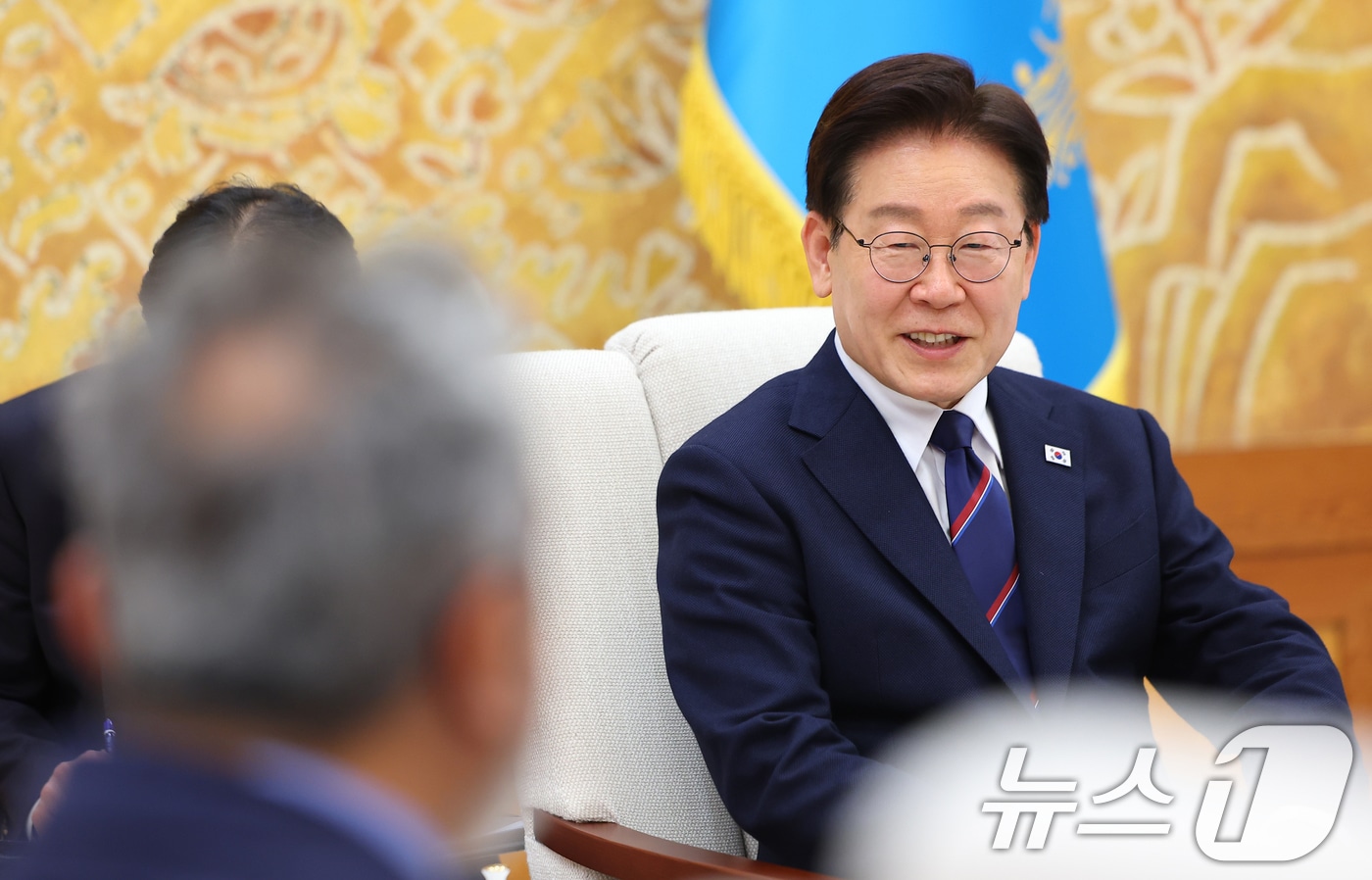 이재명 대통령이 전날(3월 31일) 청와대에서 미국 하원의원단을 접견하며 발언하고 있다. 2026.3.31 ⓒ 뉴스1 허경 기자