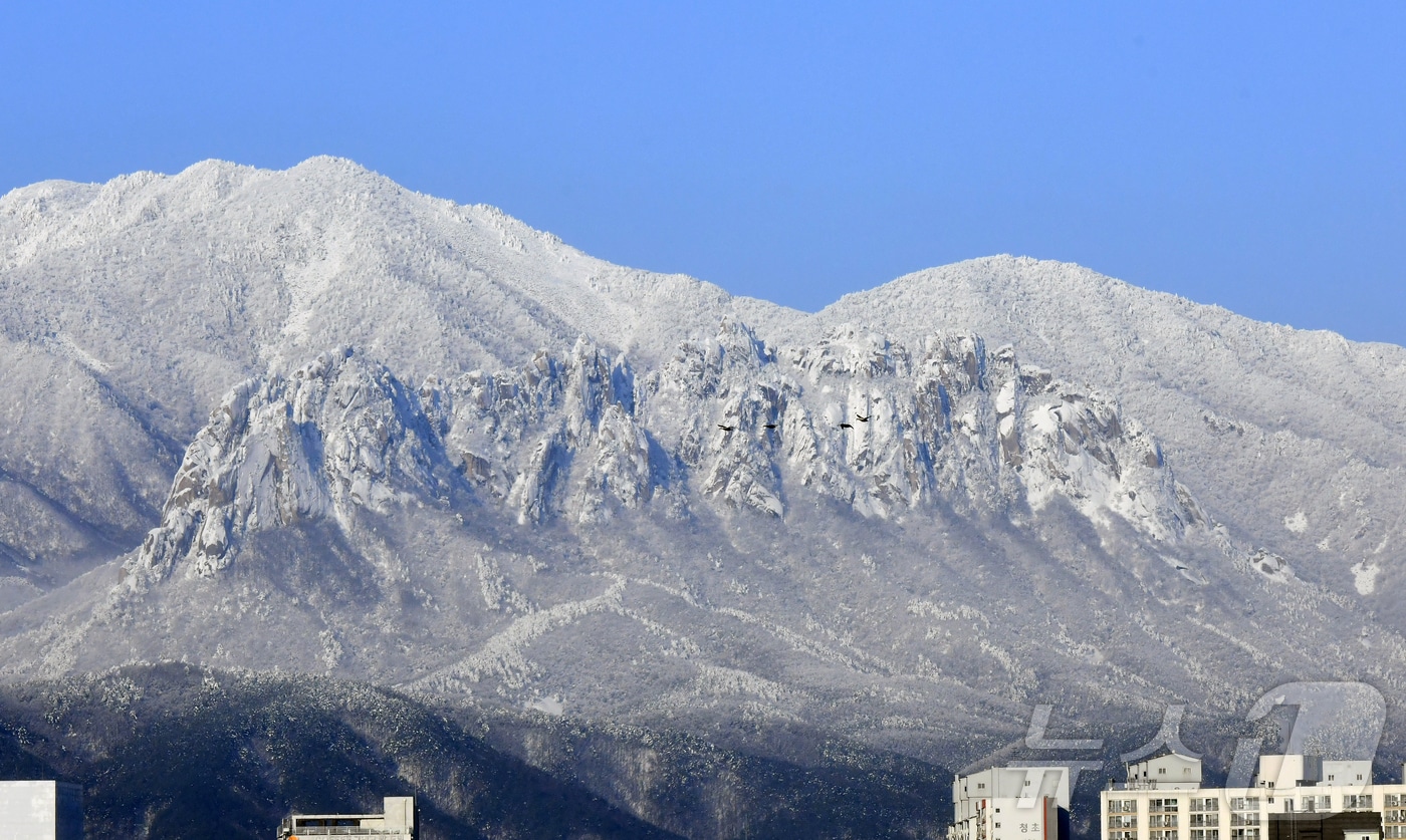 눈 덮인 속초 설악산.(뉴스1 DB)