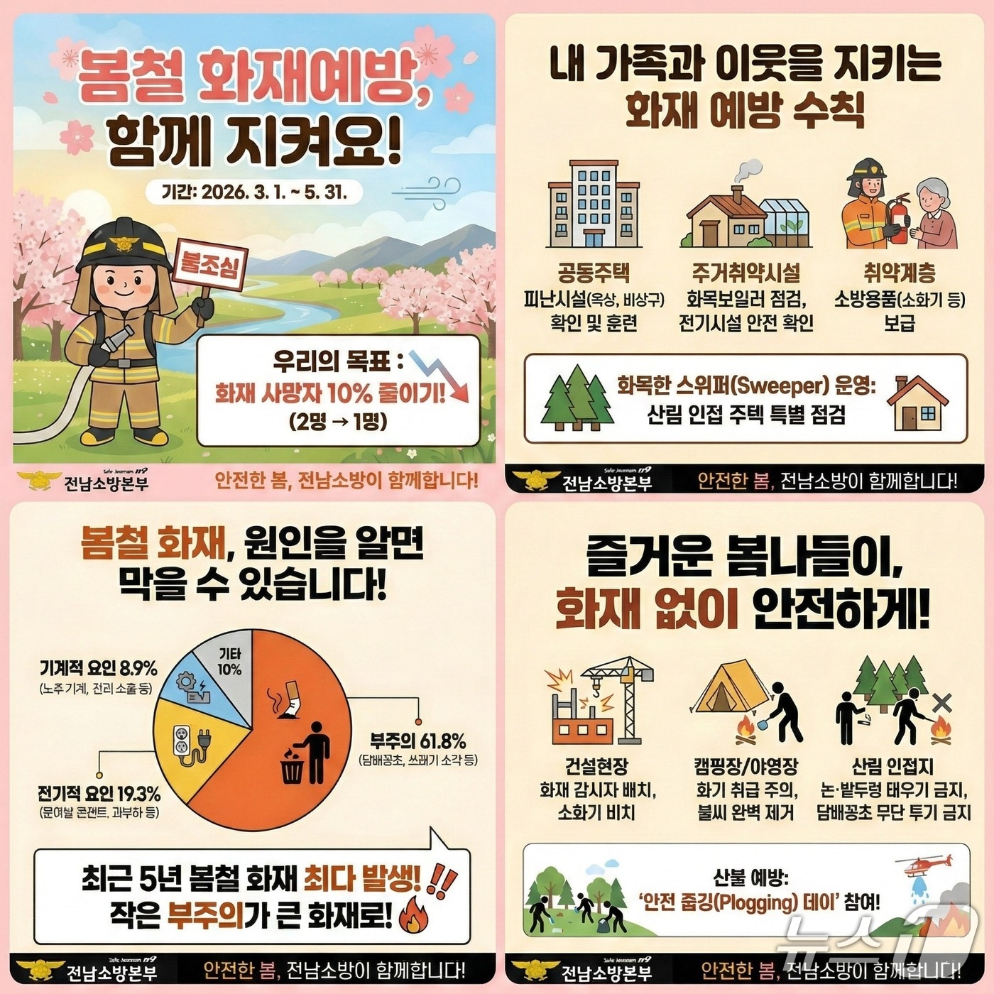 2026년 봄철 화재예방대책(전남소방본부 제공. 재판매 및 DB 금지)