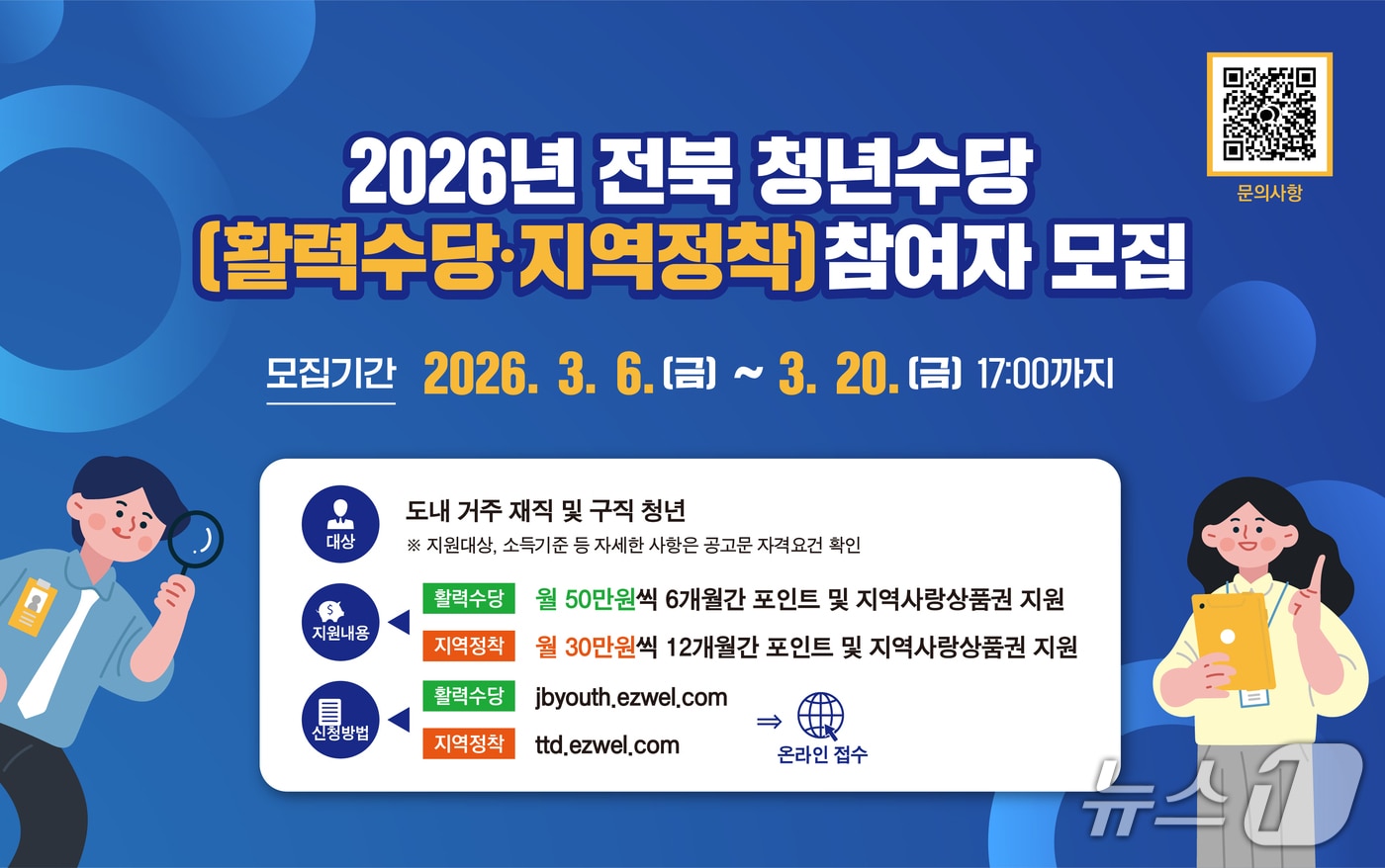 김제시가 전북형 청년활력수당 참여자를 모집한다./뉴스1