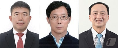 제38회 울산상공대상에 선정된 김종문 오션마린서비스 대표이사(왼쪽부터), 김종화 피유코어 생산부문장, 하현수 대한유화 총괄본부장. (울산상의 제공. 재판매 및 DB 금지) /뉴스1