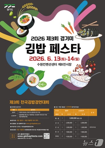 제3회 경기미전국김밥경연대회 포스터.(경기도 제공. 재판매 및 DB금지)