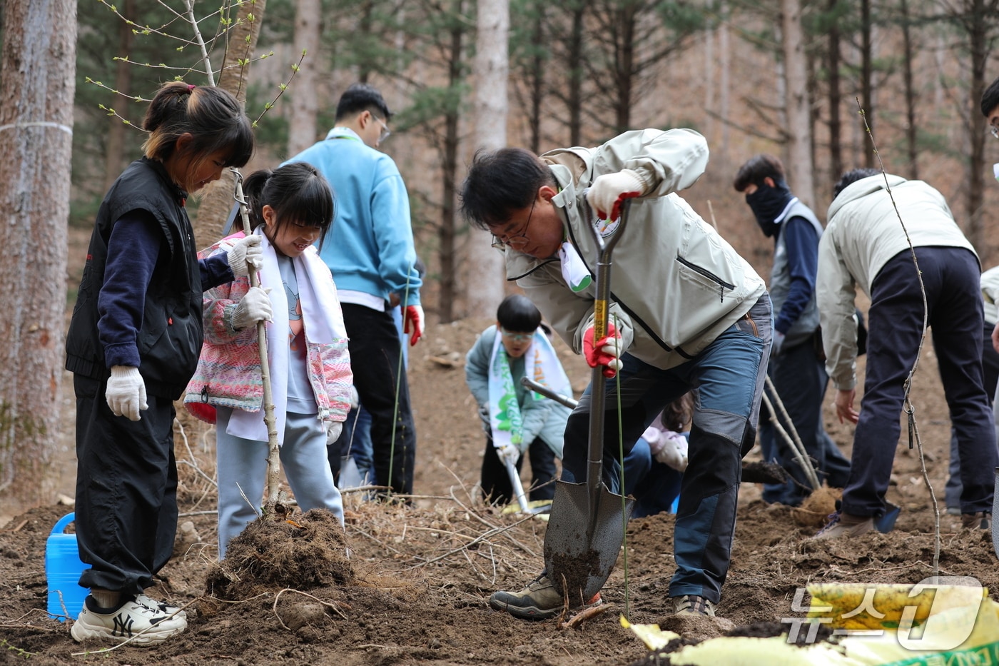국립백두대간수목원 숲정원 식재행사 모습. (한국수목원정원관리원 제공.재판매 및 DB금지)/뉴스1