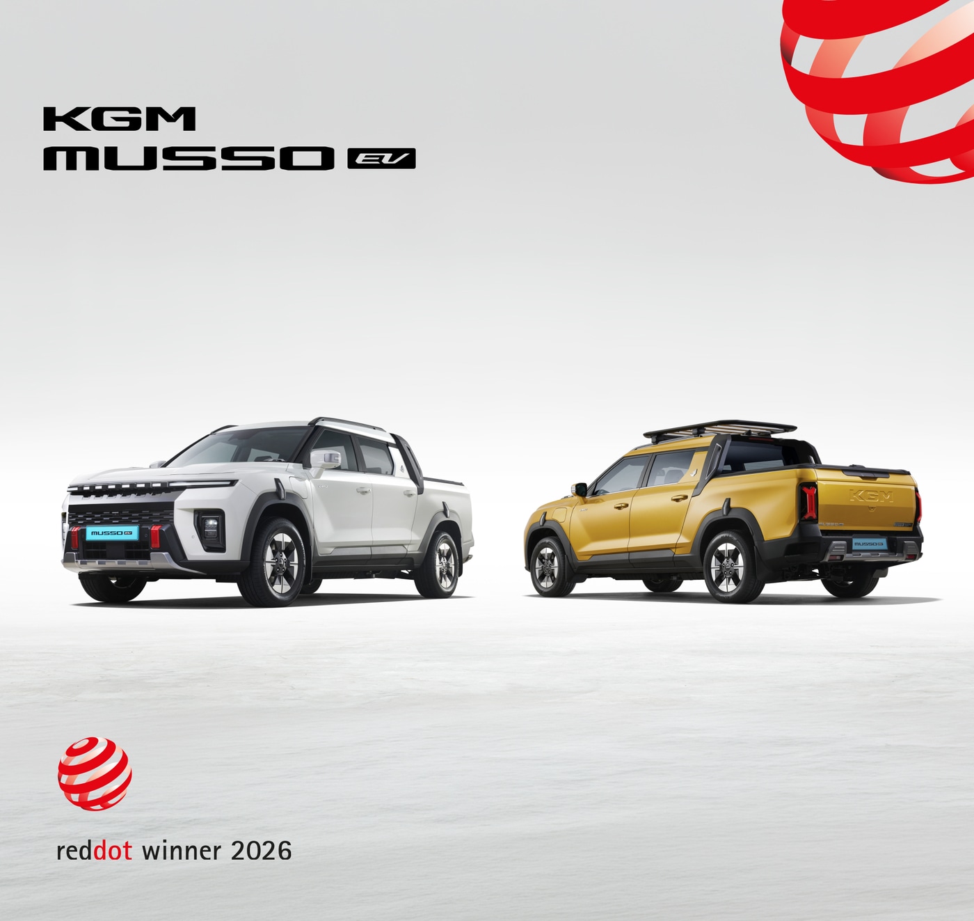 KG모빌리티(KGM) 전기 픽업 무쏘 EV. 레드닷 디자인 어워드 2026 본상 수상(KGM 제공)
