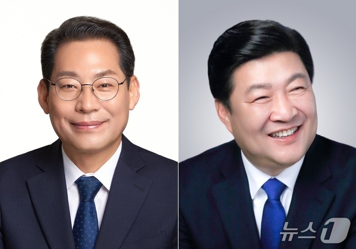 더불어민주당 순천시장 본경선에 진출한 손훈모, 오하근 후보(왼쪽부터)