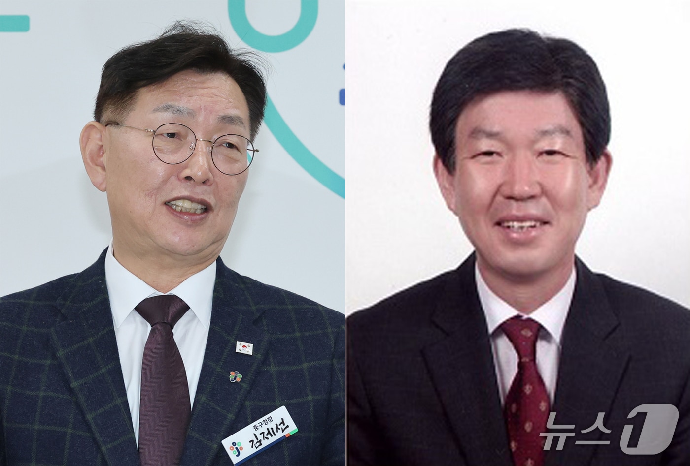 민주당 중구청장 예비후보 김제선(왼쪽), 육상래 후보./뉴스1