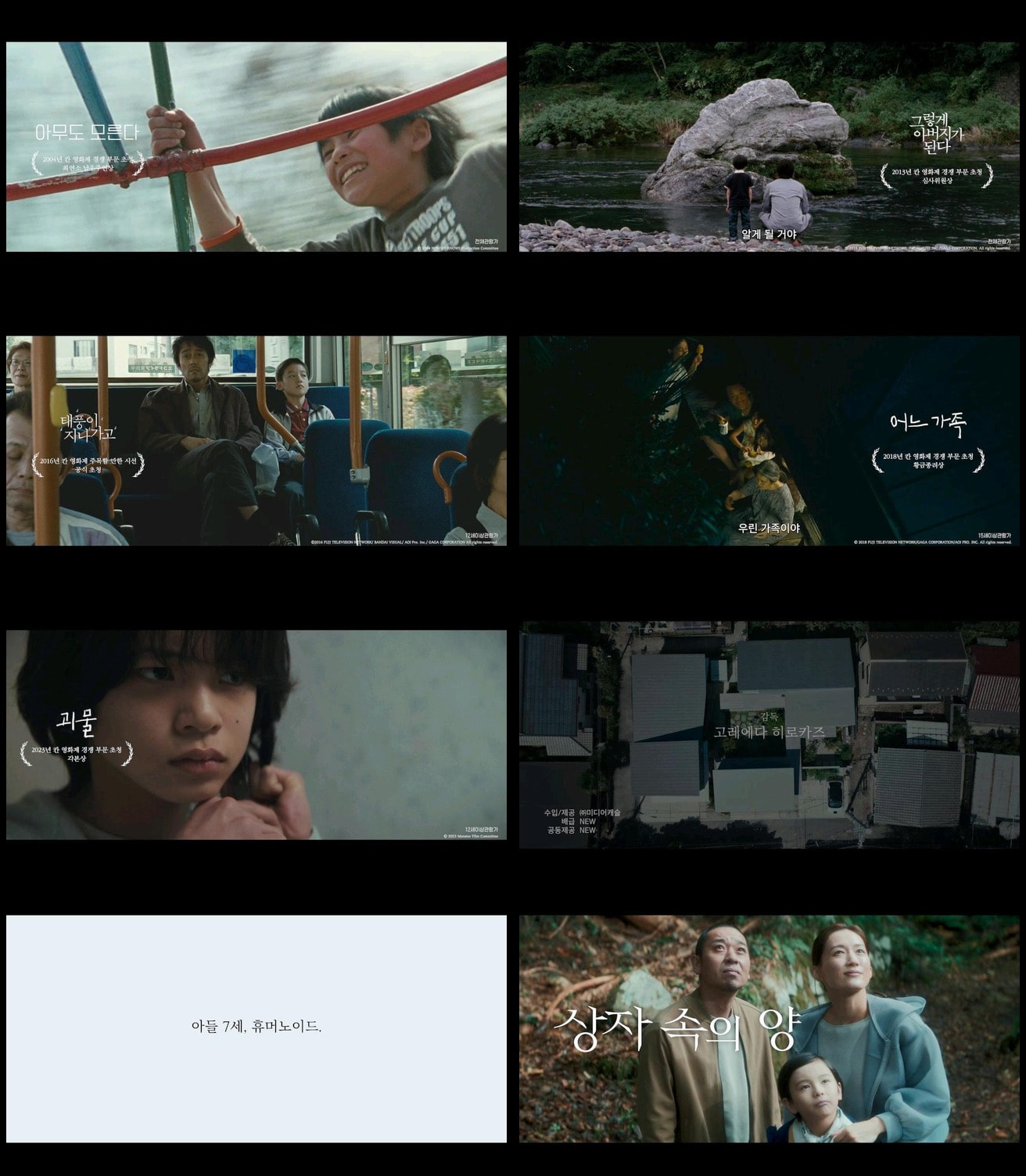 고레에다 히로카즈 감독 칸 영화제 초청 연대기