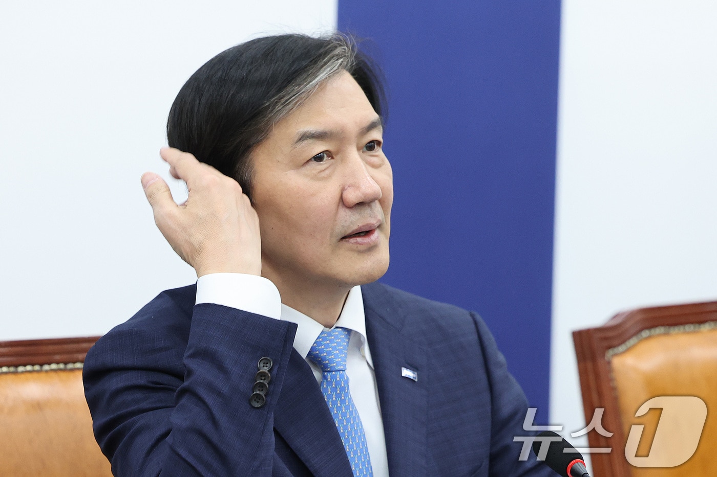 조국 조국혁신당 대표가 지난 13일 서울 여의도 국회에서 열린 최고위원회-시도당위원장연석회의에 참석하고 있다. 2026.4.13 ⓒ 뉴스1 신웅수 기자