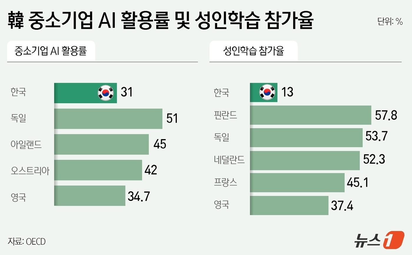 韓 중소기업 AI 활용 31%, 독일의 절반 수준…정부 '6월 산업전환 대책' 발표