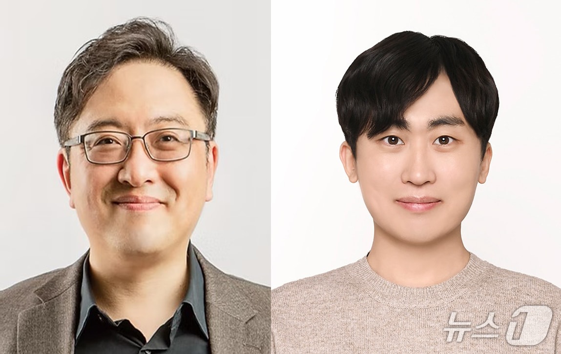 2일 포스텍IT 융합공학과 기계공학과 전자기기공학과 박성민 교수팀이 AI로 실제 음성을 복원하는 ‘무발성 음성 복원 기술을 개발했다. 왼쪽부터 박성민 교수, 기계공학과 홍성욱 박사. (포스텍제공, 재판매 및 DB금지) 2026.4.2/뉴스1  