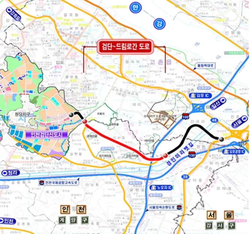 위치도 (인천시 김포시의회 제공.재판매 및 DB금지)