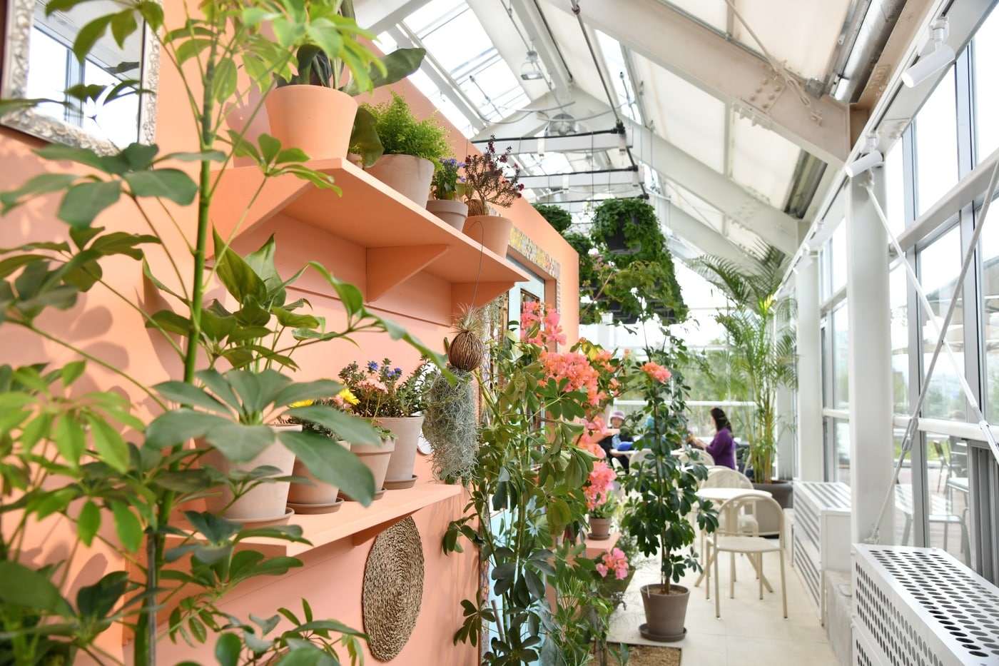 정원지원센터와 카페포레스트 내부(노원구 제공)