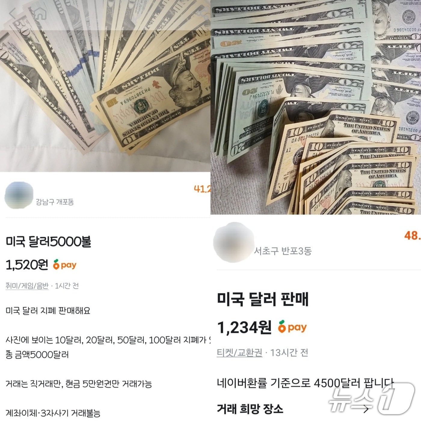 "5000달러 당근해요"...중고마켓 개인간 외화 거래 괜찮을까 - 뉴스 썸네일 이미지