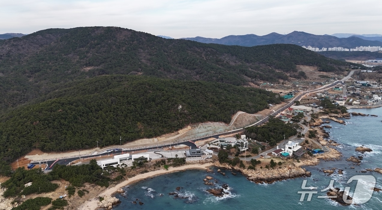 기장군 대변~죽성교차로간 도로개설사업 7차 구간.(기장군 제공. 재판매 및 DB금지)