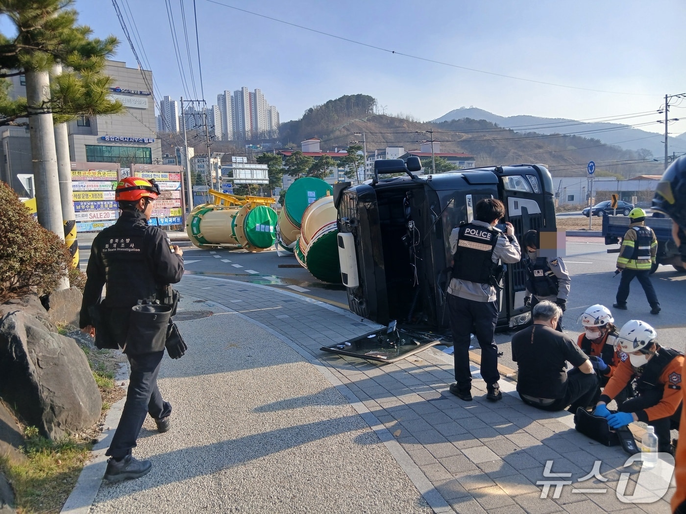 사고 현장.(진천소방서 제공. 재판매 및 DB금지)