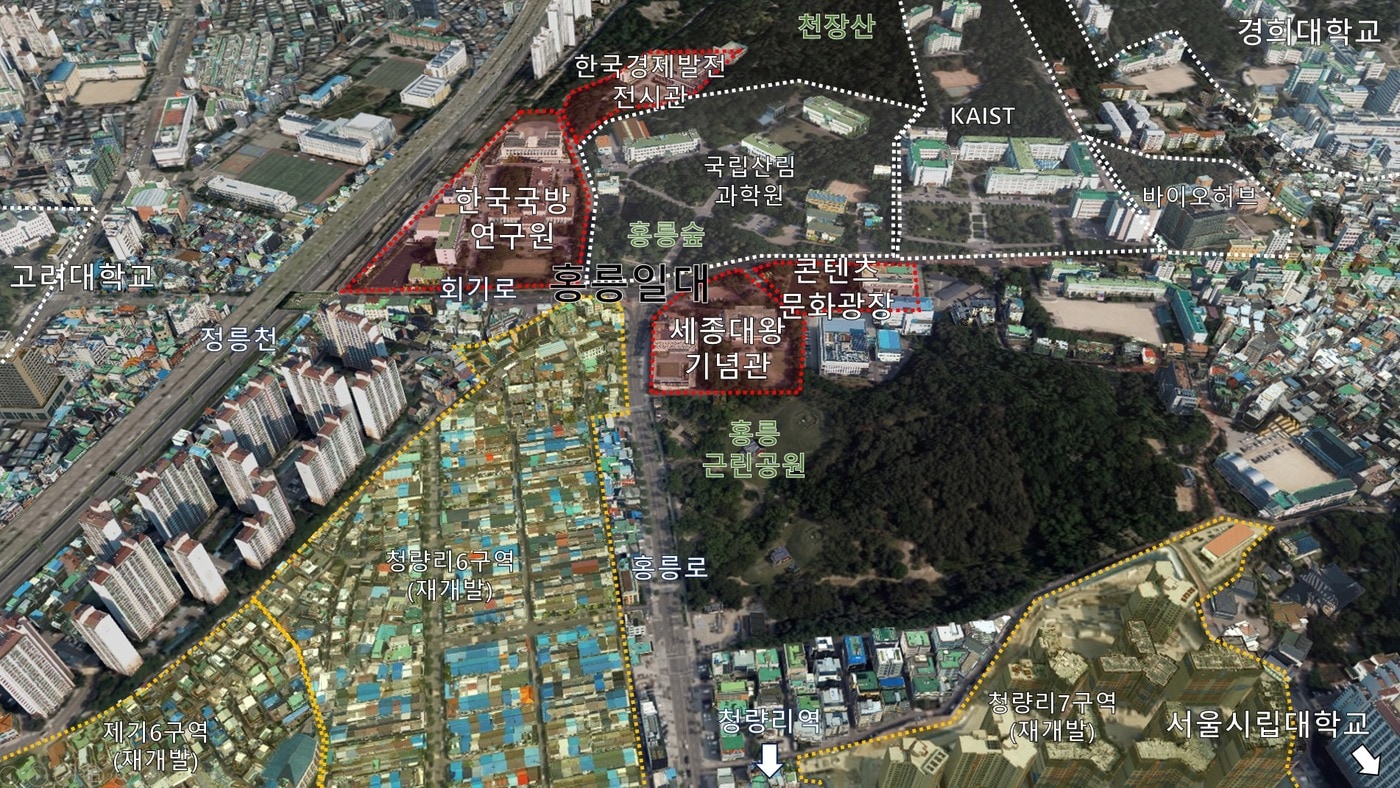 홍릉 일대 지도