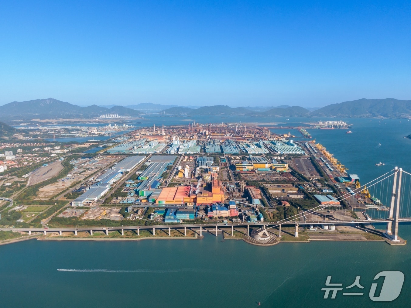 포스코  광양제철소 항공사진(광양제철소 제공)