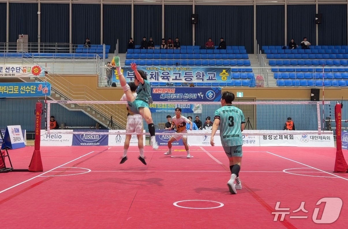 중부대학교 세팍타크로팀이 2024년 창단 이래 첫 전국대회 정상에 올랐다.(중부대학교 제공.재판매 및 DB금지)/뉴스1