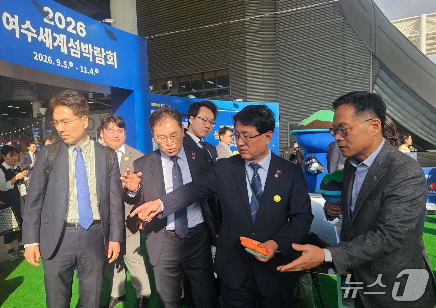 지난 20일  김성환 기후에너지 환경부 장관이 유엔기후변화협약 기후주간(UNFCCC) 참석차 여수를 방문했다.(김영규 든든캠프 제공)