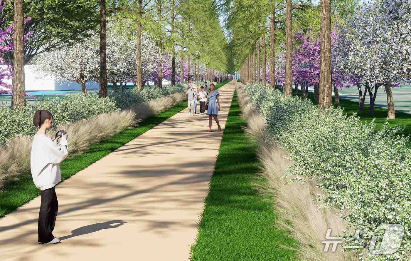 군산시 사정삼거리~옛 개정역 역사치유길 조성계획 조감도./뉴스1