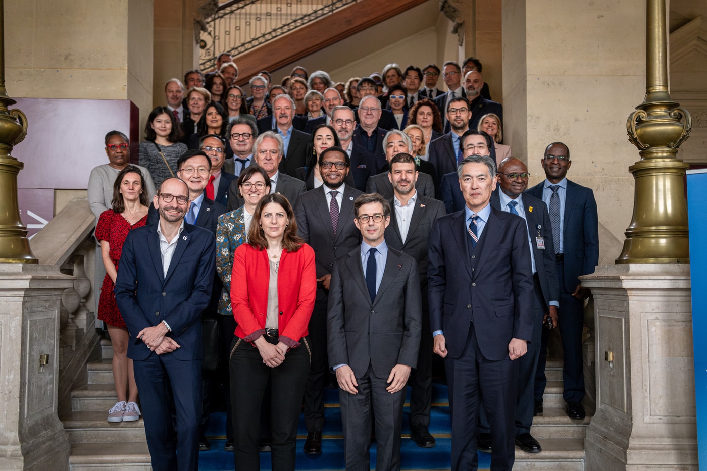 이달 14일부터 15일까지 프랑스 파리서 개최된 '2026 U7+ 세계대학연합 총장 회의'에 참석한 유홍림 서울대 총장. 김태균 서울대 국제처장도 동행했다.(서울대 제공)