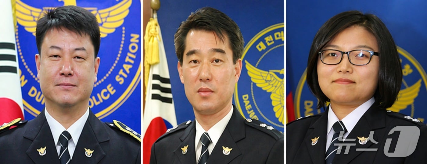 대전경찰청 총경 승진 내정자. 왼쪽부터 김재춘·김항수·신승주 경정(대전경찰청 제공)/뉴스1