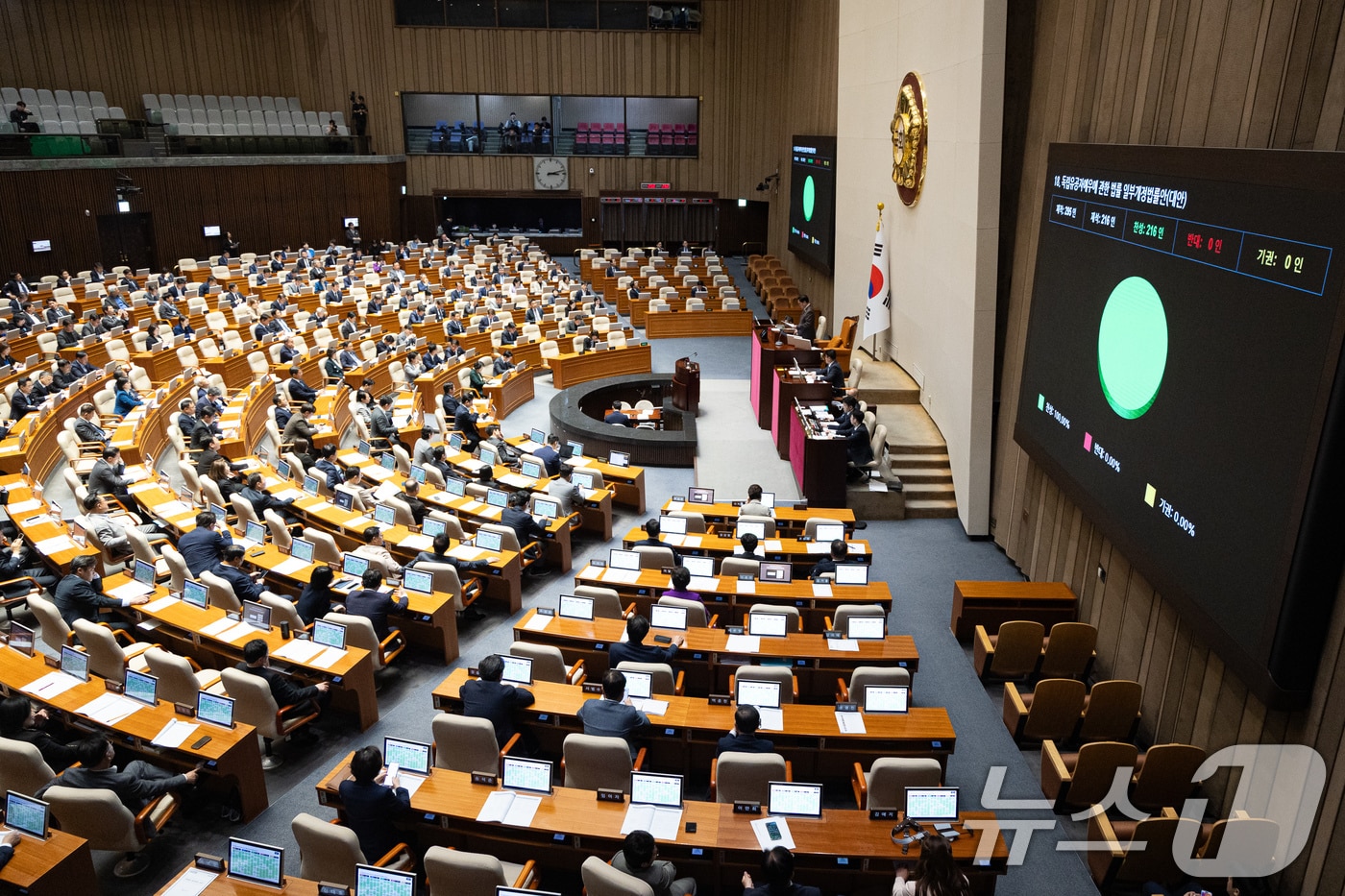 23일 서울 여의도 국회에서 열린 제434회 국회(임시회) 제7차 본회의. 2026.4.23 ⓒ 뉴스1 유승관 기자