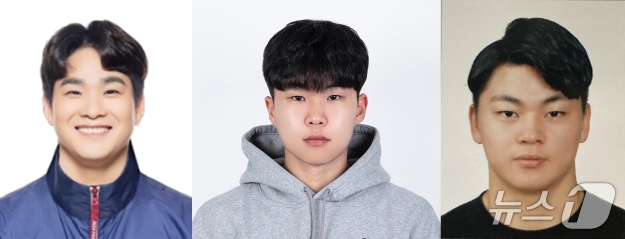 전북 진안군청 역도선수단 유동주, 김정민, 최지호 선수.(사진 왼쪽부터)/뉴스1