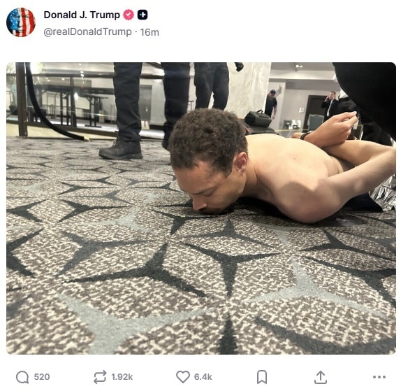 도널드 트럼프 미국 대통령 트루스소셜 갈무리 