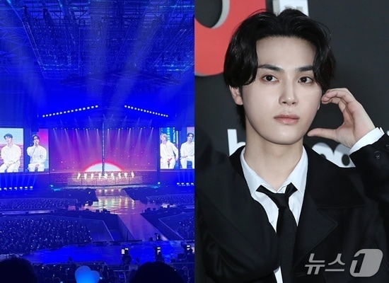 더보이즈 콘서트를 관람한 주학년/인스타그램 스토리 캡처 및 ⓒ 뉴스1DB