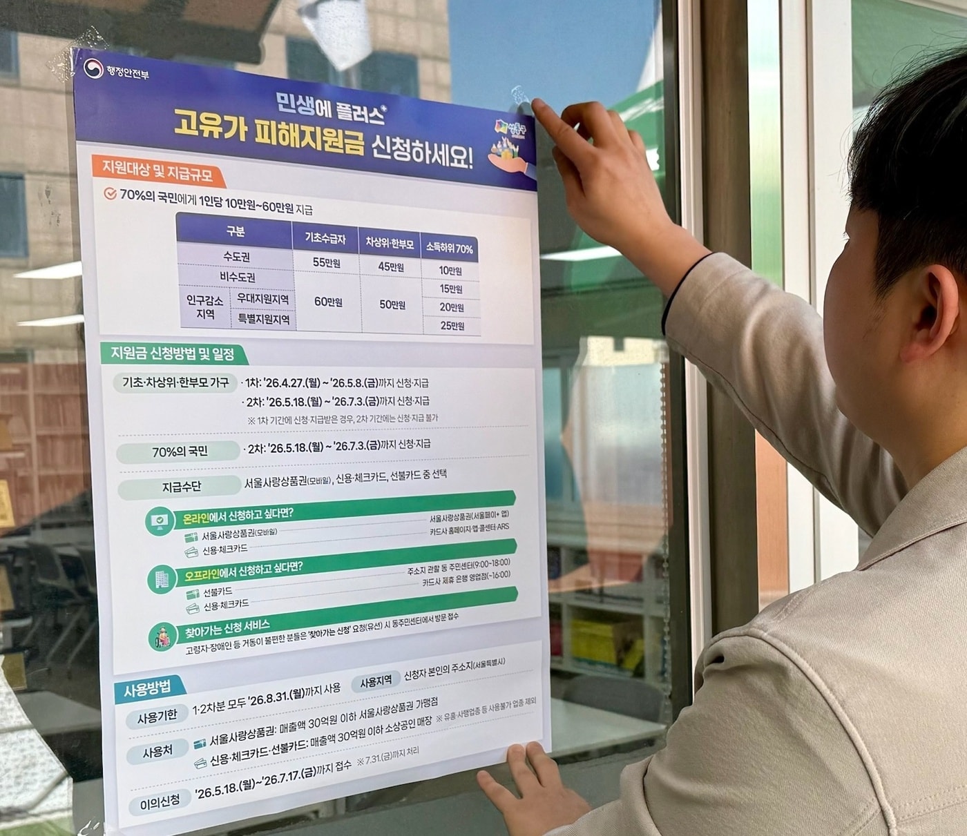 동주민센터 안내문 부착(성동구 제공)