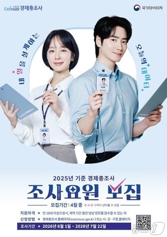 2025년 기준 경제총조사 조사요원 모집 포스터.(부산시 제공. 재판매 및 DB금지)