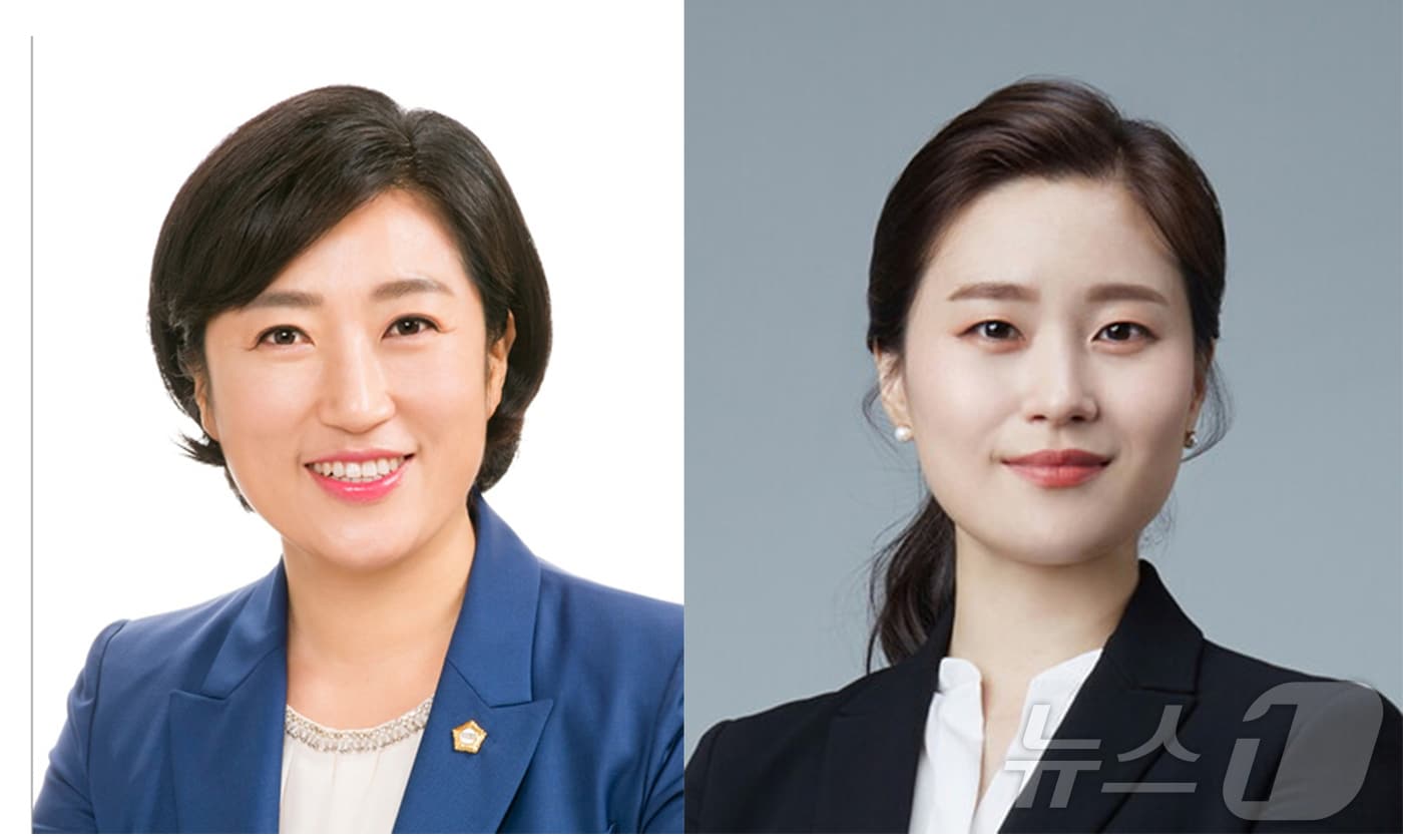 더불어민주당 광주 북구청장 결선에 진출한 신수정(왼쪽), 정다은(오른쪽) 예비후보 ⓒ 뉴스1