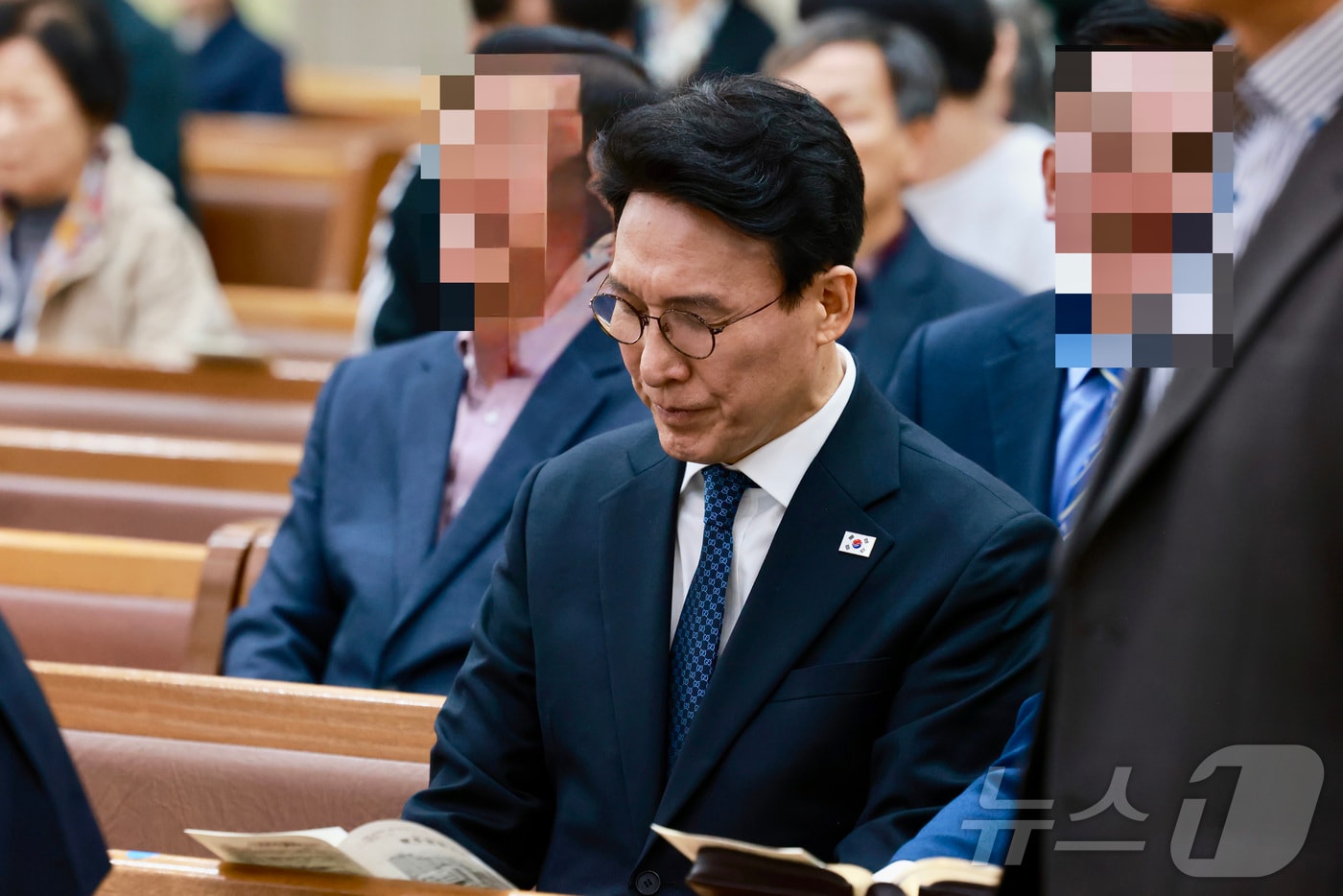 김민석 국무총리가 5일 광주 양림교회에서 부활절 예배를 하고 있다. (총리실 제공. 재판매 및 DB 금지) 2026.4.5 ⓒ 뉴스1